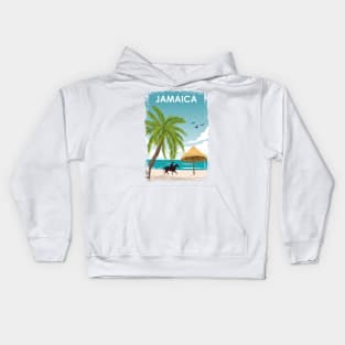 Jamaica Travel Poster Kids Hoodie